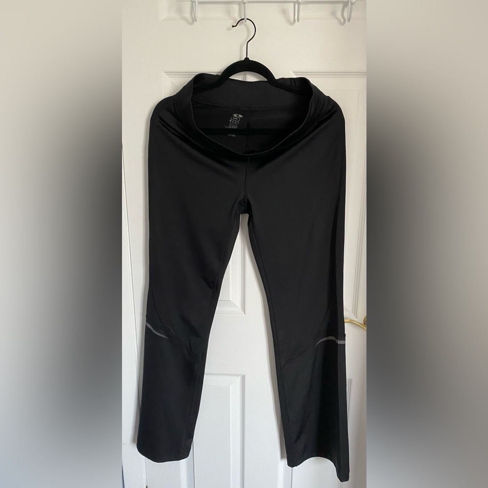 Athletic Works Black with White Accents Performance Leggings